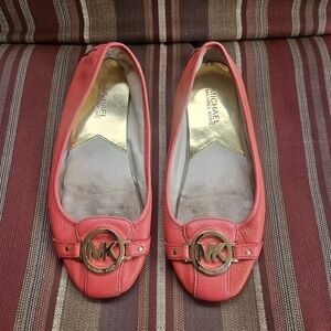 Michael Kors Coral Leather Flats